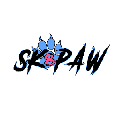 Sk8Paw_Logo_v1_Black_Blue Outline